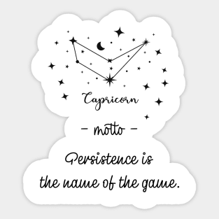 Key phrases of the zodiac signs: Capricorn Sticker